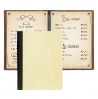 #1900書夾款木製菜單本-原木(A4-4P)